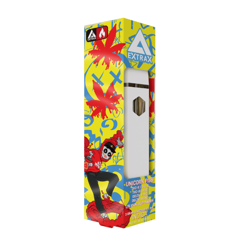 Delta Extrax Unicorn Piss THC-X THC-B PHC Disposables 3G