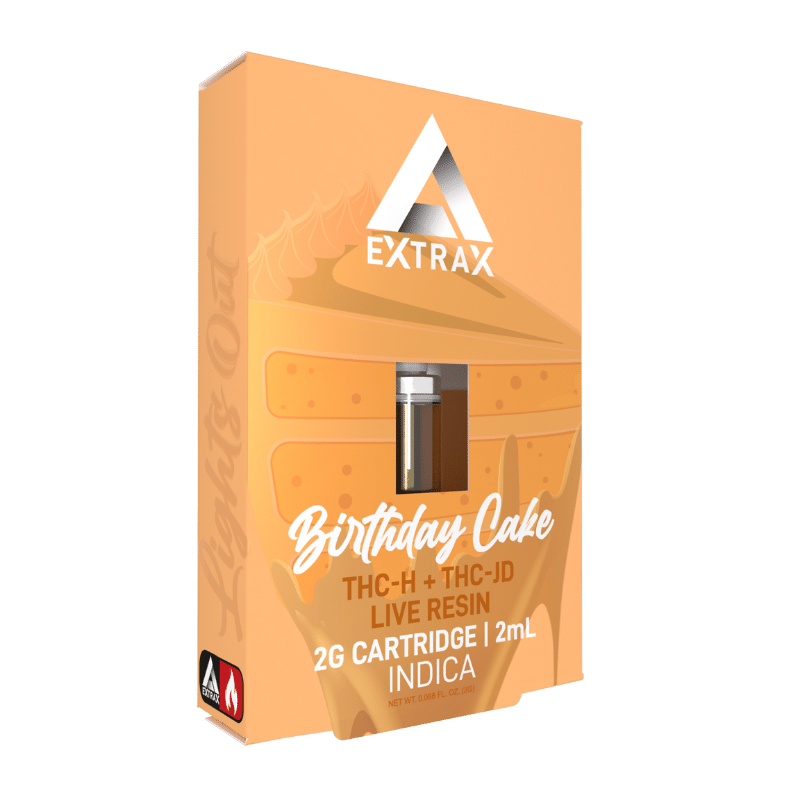 Delta Extrax Birthday Cake THCh THCjd Live Resin Cartridge