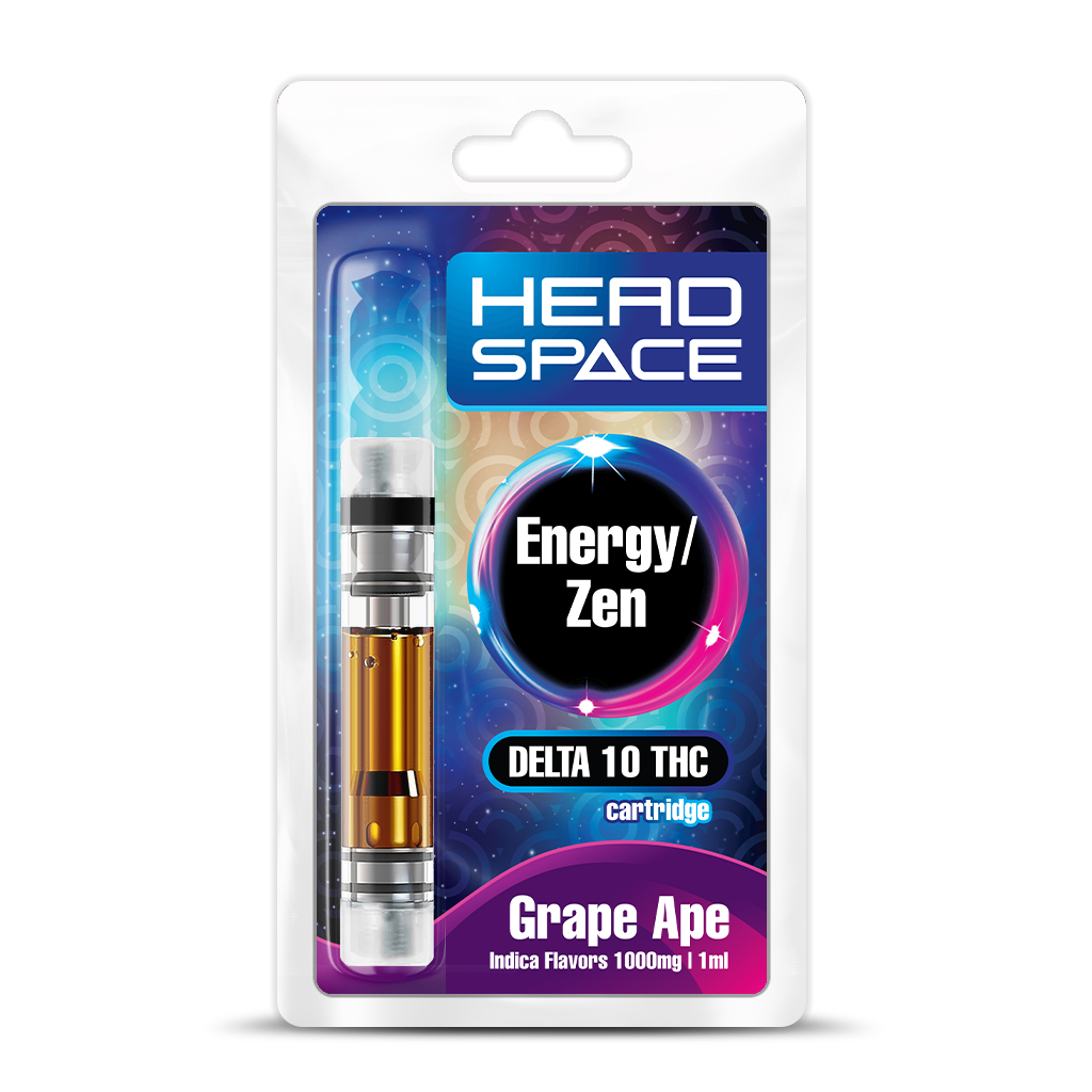 Delta 10 THC 1000mg Vape Cartridge - Grape Ape