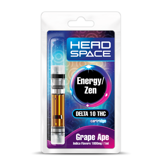 Delta 10 THC 1000mg Vape Cartridge - Grape Ape