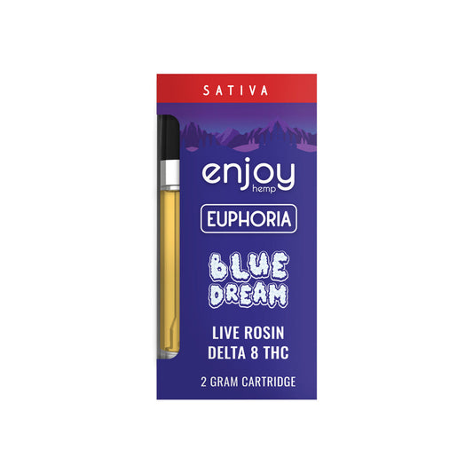 Enjoy Hemp Live Rosin Delta 8 THC 2 Gram Cartridge for Euphoria - BlueDream (Sativa)