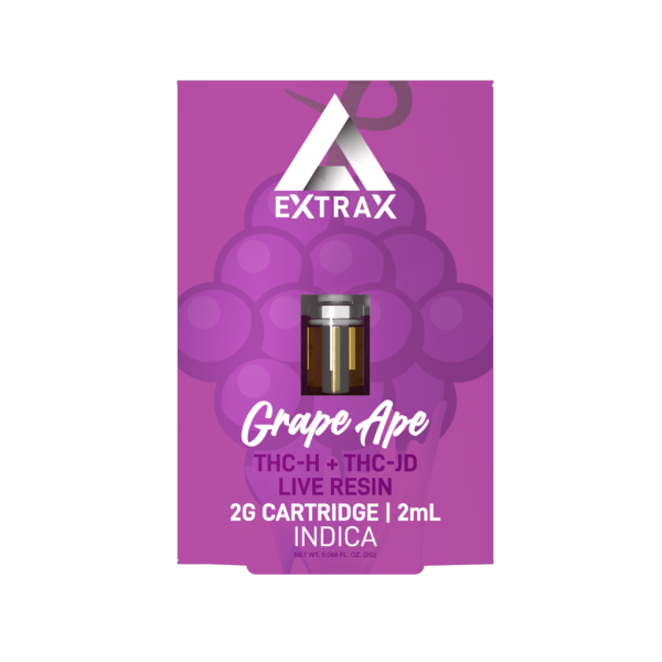 Delta Extrax Grape Ape THCh THCjd Live Resin Cartridge