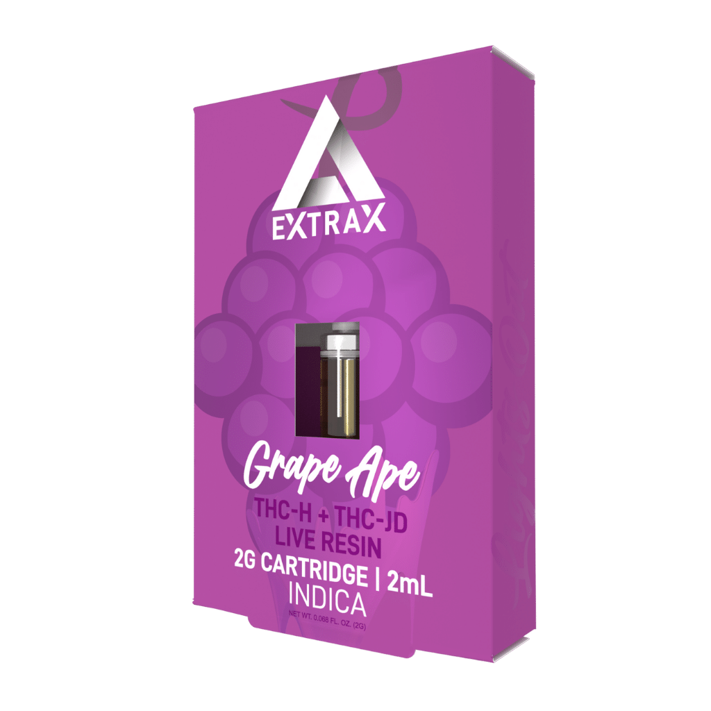 Delta Extrax Grape Ape THCh THCjd Live Resin Cartridge