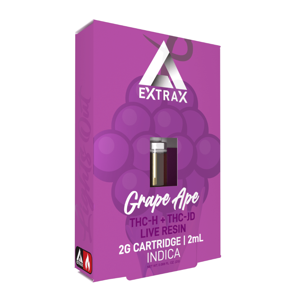 Delta Extrax Grape Ape THCh THCjd Live Resin Cartridge