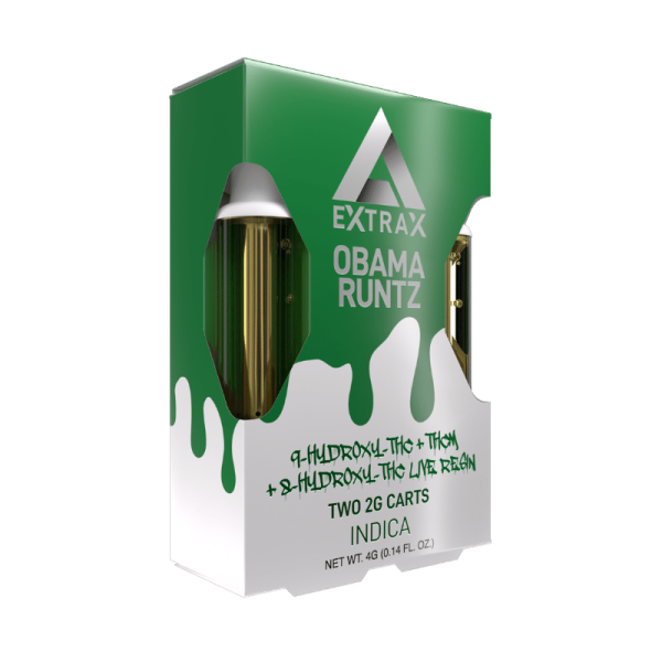 Delta Extrax Obama Runtz HXY9-THC + THCM + HXY8-THC Live Resin 2G Cartridge – 2 Pack