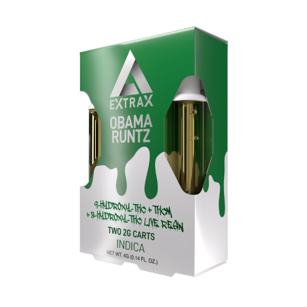 Delta Extrax Obama Runtz HXY9-THC + THCM + HXY8-THC Live Resin 2G Cartridge – 2 Pack