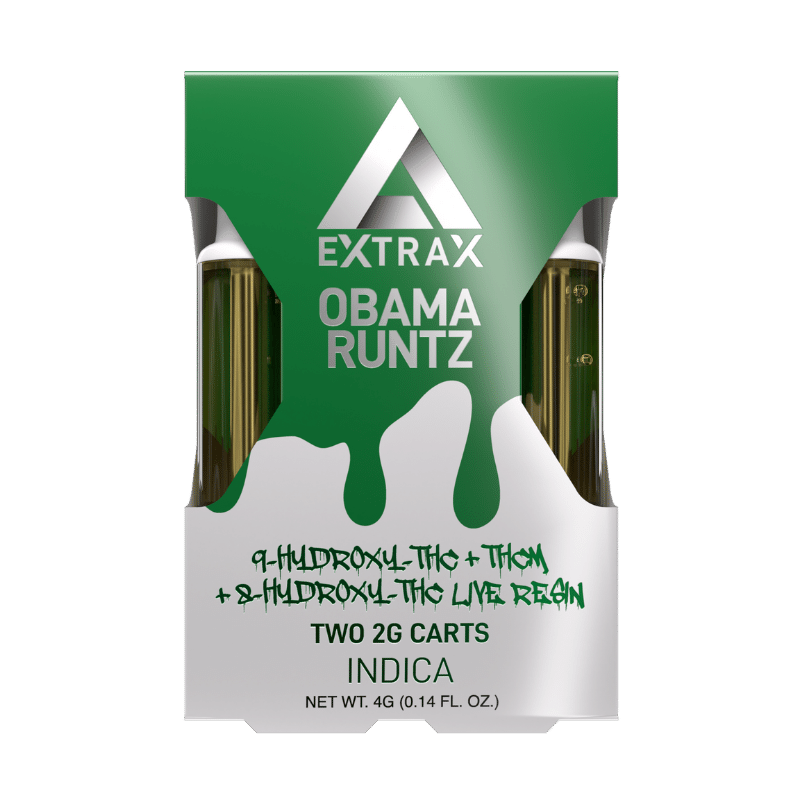 Delta Extrax Obama Runtz HXY9-THC + THCM + HXY8-THC Live Resin 2G Cartridge – 2 Pack