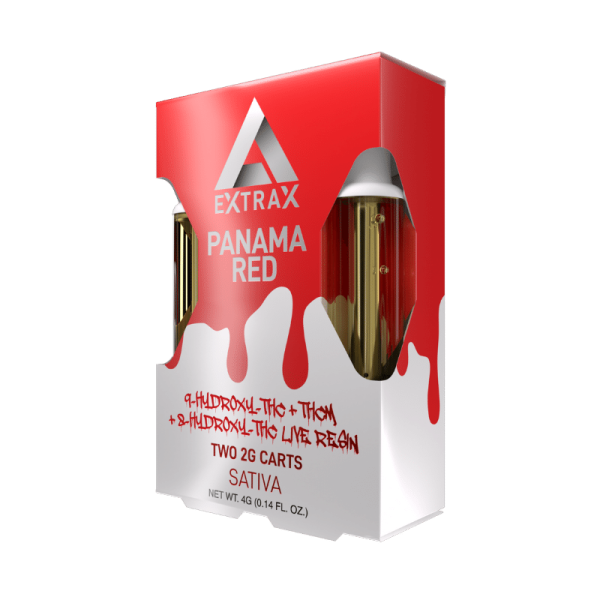 Delta Extrax Panama Red HXY9-THC + THCM + HXY8-THC Live Resin 2G Cartridge – 2 Pack