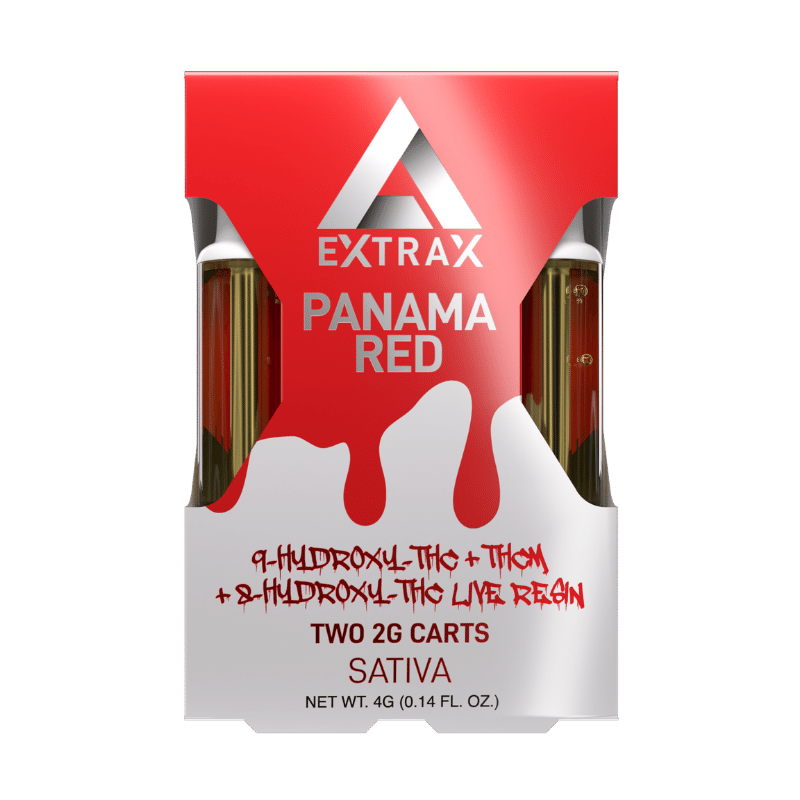 Delta Extrax Panama Red HXY9-THC + THCM + HXY8-THC Live Resin 2G Cartridge – 2 Pack