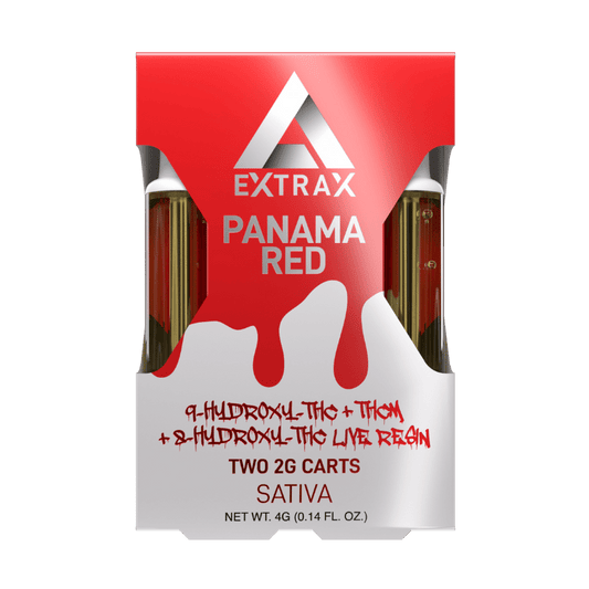 Delta Extrax Panama Red HXY9-THC + THCM + HXY8-THC Live Resin 2G Cartridge – 2 Pack