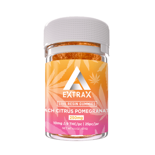 Delta Extrax Peach Citrus Pomegranate Delta-9 THC Gummies