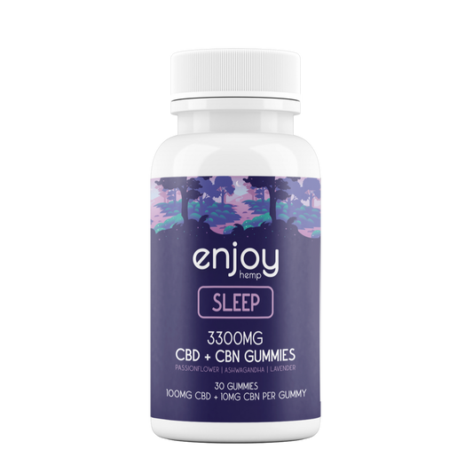 Enjoy Hemp CBD Gummies For Sleep - Full Spectrum CBD + CBN + Lavender + Passionflower + Ashwagandha