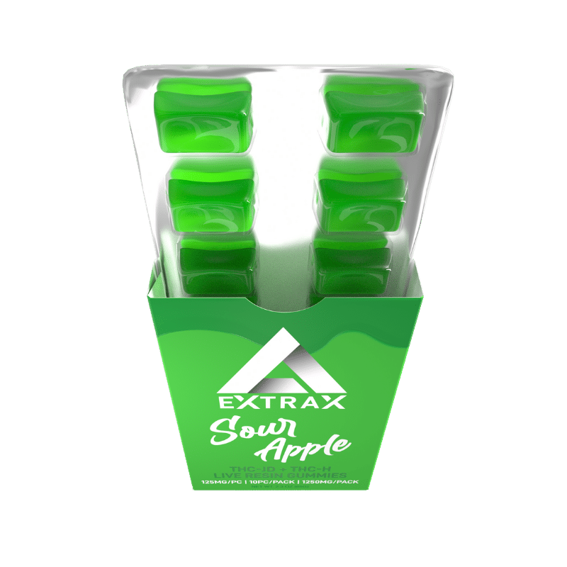 Delta Extrax Sour Apple THCh THCjd Gummies 1250mg