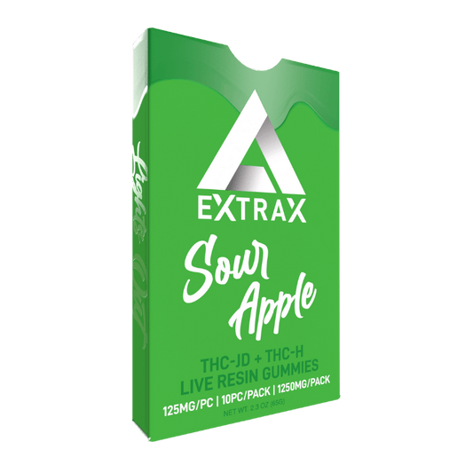 Delta Extrax Sour Apple THCh THCjd Gummies 1250mg