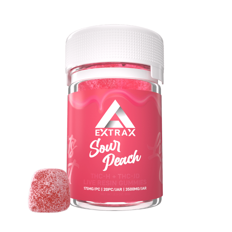 Delta Extrax Sour Peach THCh THCjd Gummies 3500mg