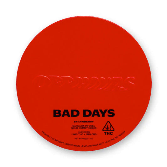 Bad Days Off Hours Sour D9 Gummies | 200mg - Sour Strawberry