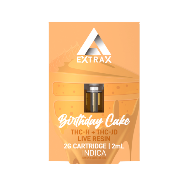 Delta Extrax Birthday Cake THCh THCjd Live Resin Cartridge