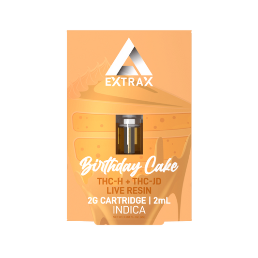 Delta Extrax Birthday Cake THCh THCjd Live Resin Cartridge