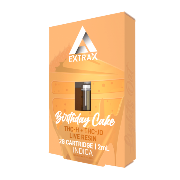 Delta Extrax Birthday Cake THCh THCjd Live Resin Cartridge