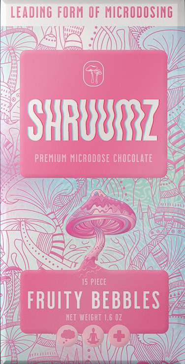 Shruumz Fruity Pebbles Premium Microdose Chocolate Bar